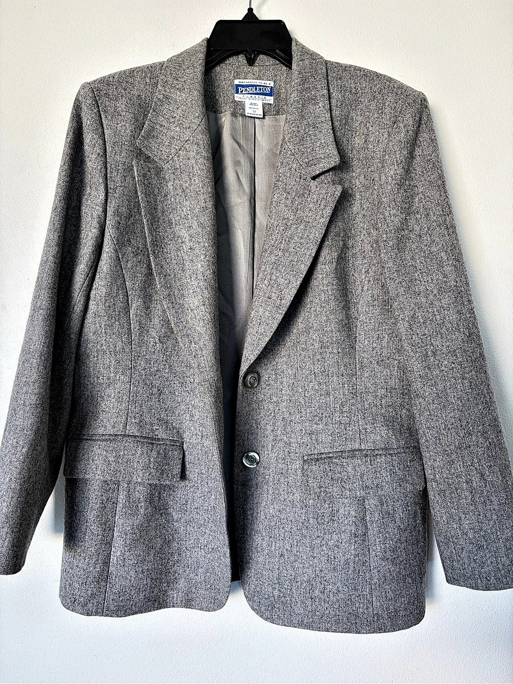 Pendleton Women’s Classic Virgin Wool Blazer Gray Size 12